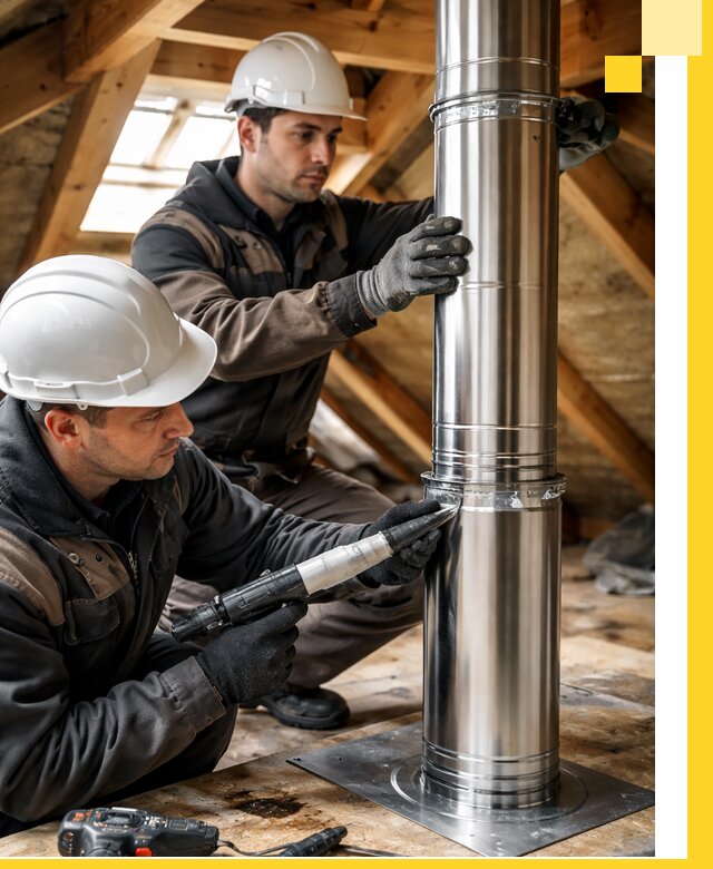 Монтаж дымоходов для каминов в Сланцах с гарантией качества