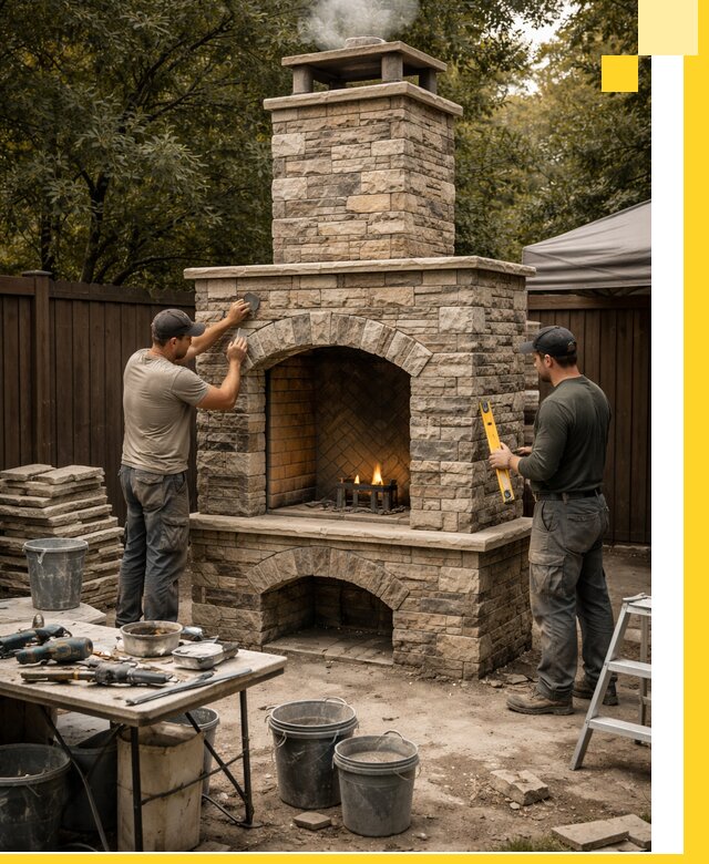 Проектирование и установка уличных каминов в Сланцах