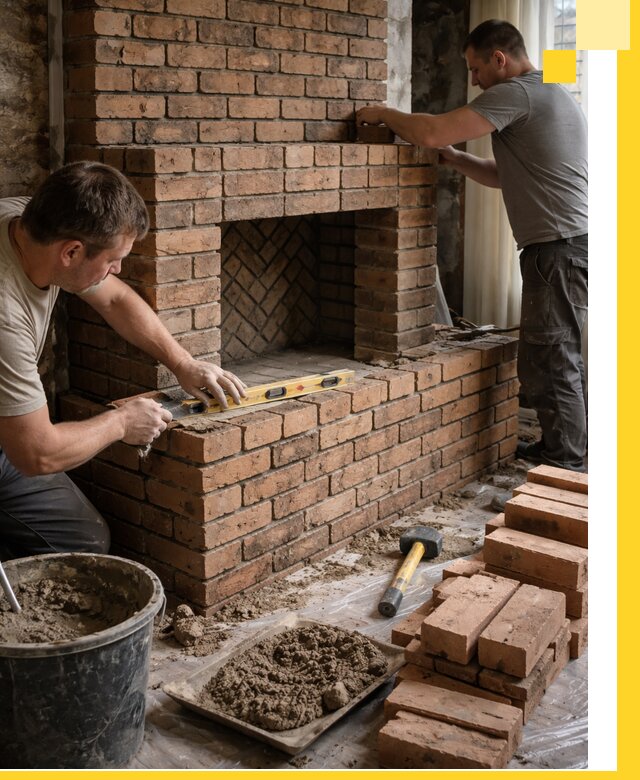 Изготовление и установка кирпичных каминов в Сланцах