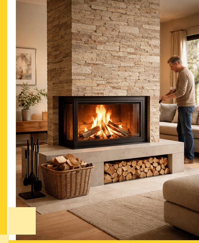 Дровяной камин под ключ в Сланцах от 206640 р. | ЭриданСлы