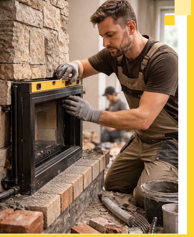 Дровяные камины под ключ в Сланцах: монтаж, обустройство