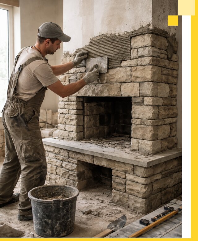 Строительство каминов под ключ в Сланцах от проектирования до монтажа