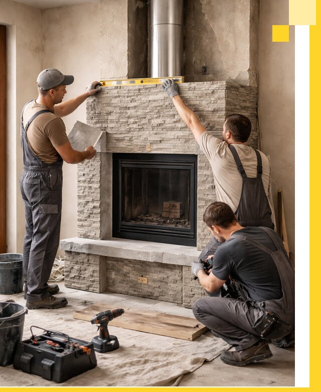 Профессиональный монтаж каминов под ключ в Сланцах для дома