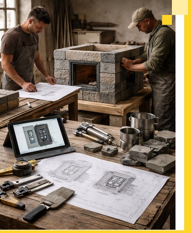 Разработка проектов печей с согласованием и монтажом в Сланцах