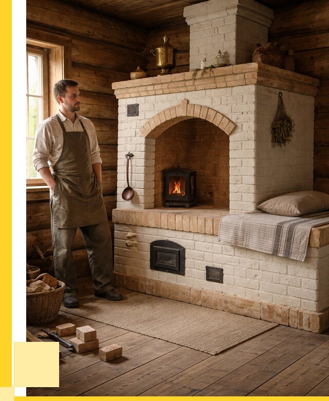 Русские печи с лежанкой под ключ в Сланцах от 154980 р. ЭриданСлы