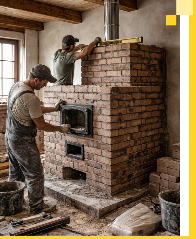 Печи для загородного дома под ключ в Сланцах — монтаж и сервис