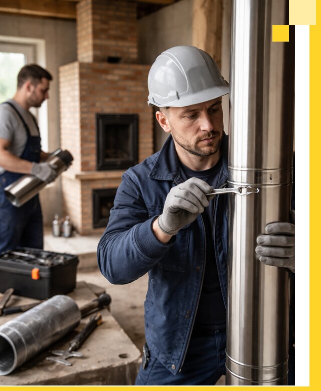 Профессиональный монтаж дымоходов для печей в Сланцах