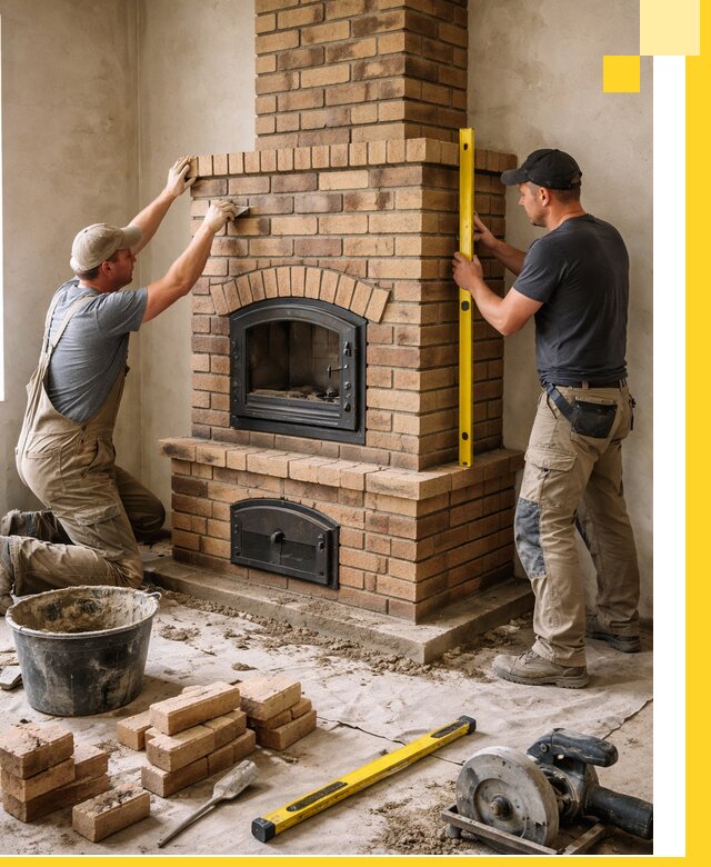 Продажа и установка печей и каминов для дома под ключ в Сланцах