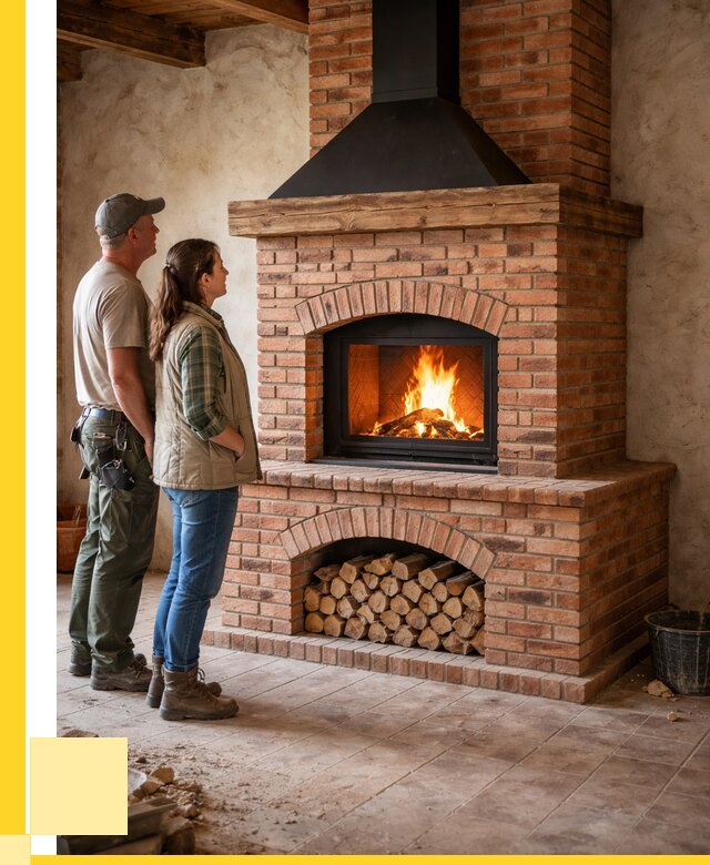 Печи камины из кирпича в Сланцах от 123984 р. | ЭриданСлы