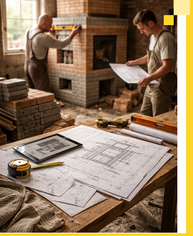 Проекты печей и каминов с индивидуальным дизайном в Сланцах