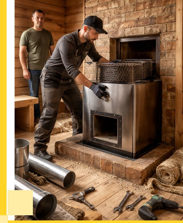 Монтаж банных печей под ключ в Сланцах от 18598 р., ЭриданСлы