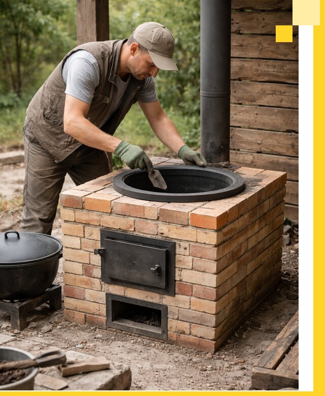 Изготовление и установка печей для казана в Сланцах под ключ