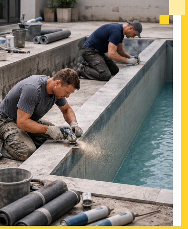 Профессиональный ремонт бассейнов под ключ в Сланцах