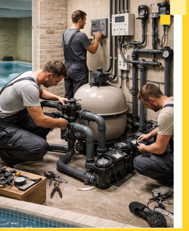 Комплексное оборудование для бассейнов под ключ в Сланцах