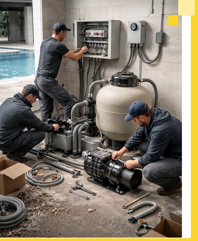 Профессиональный монтаж оборудования для бассейнов в Сланцах