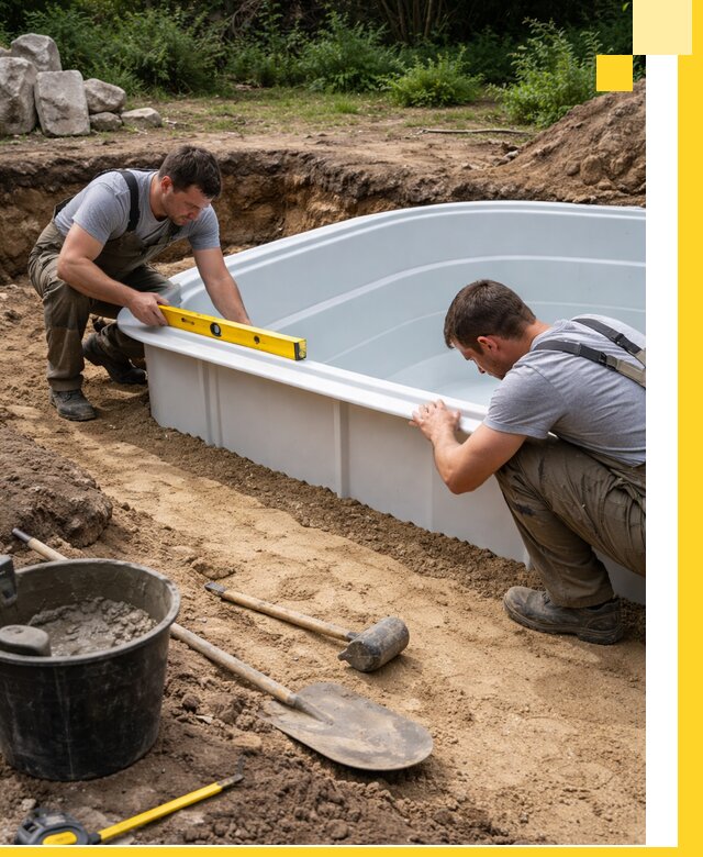 Производство и установка пластиковых бассейнов в Сланцах под ключ