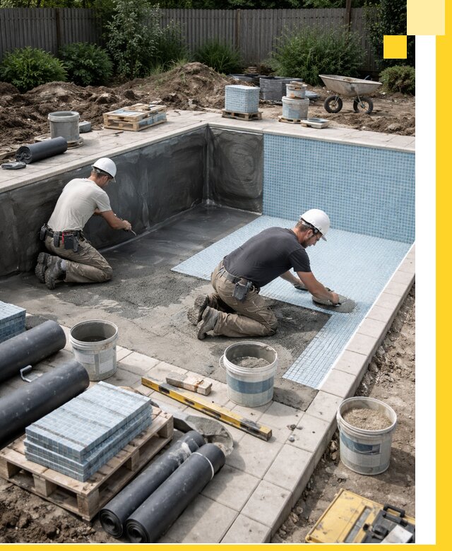 Проектирование и строительство стационарных бассейнов в Сланцах