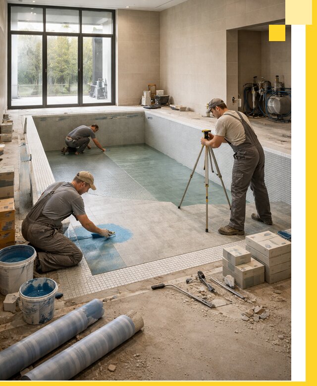 Проект и строительство закрытых бассейнов в Сланцах под ключ