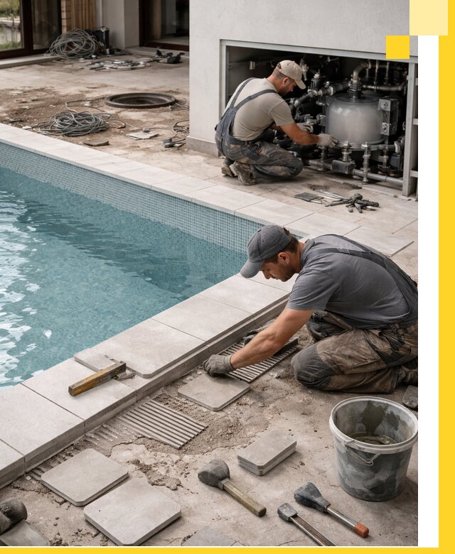 Строительство и монтаж бассейнов в коттедже в Сланцах