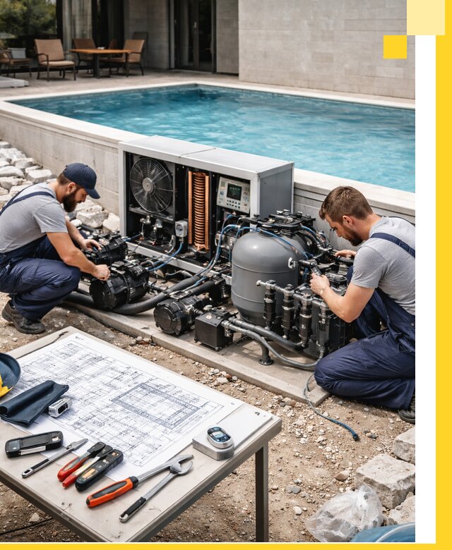 Проектирование и монтаж бассейнов с подогревом в Сланцах