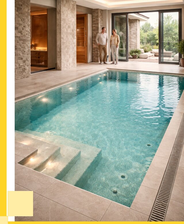 Бассейн во дворе в Сланцах: проект, отделка от 1239840 р. | ЭриданСлы