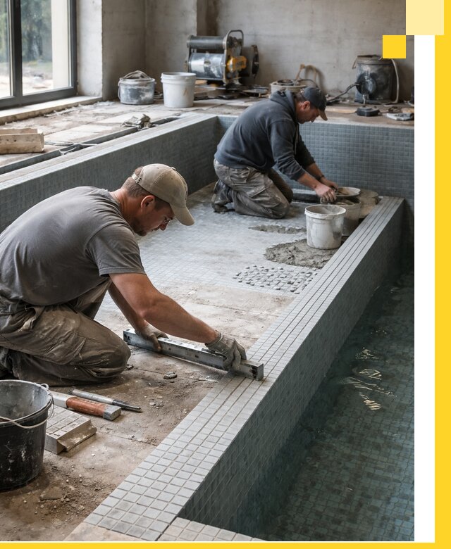 Строительство бассейна в частном доме в Сланцах под ключ