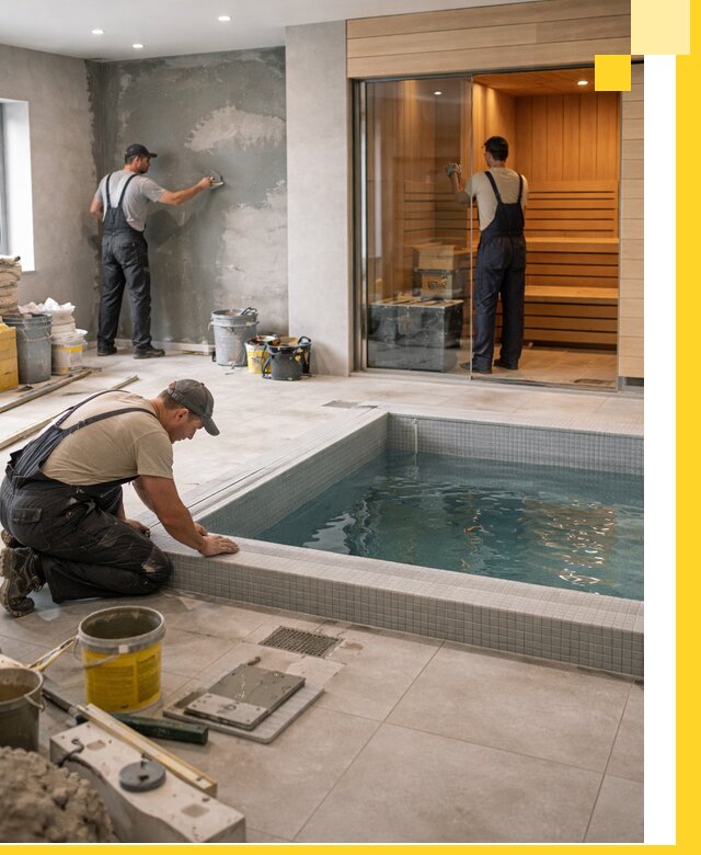 Проектирование и строительство сауны с бассейном в Сланцах