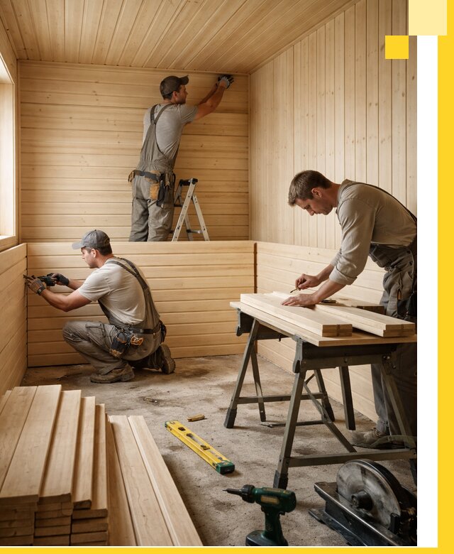 Обшивка саун в Сланцах из натуральной древесины под ключ