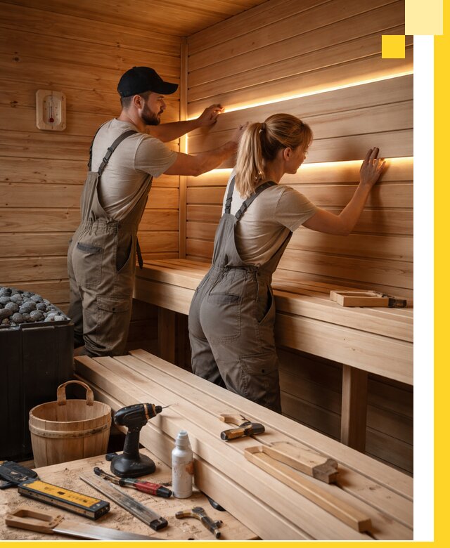 Дизайн саун и бань под ключ с индивидуальным проектом в Сланцах