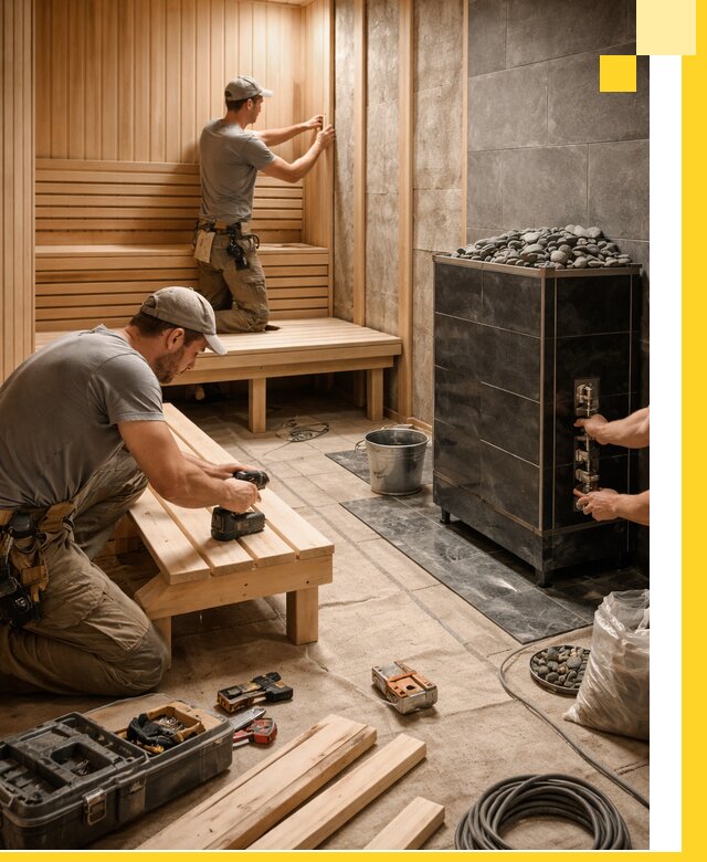 Дизайн и строительство интерьерных саун под ключ в Сланцах
