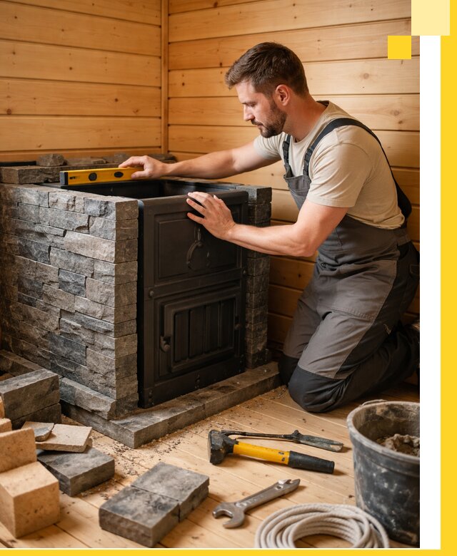 Производство и установка печей для саун под ключ в Сланцах