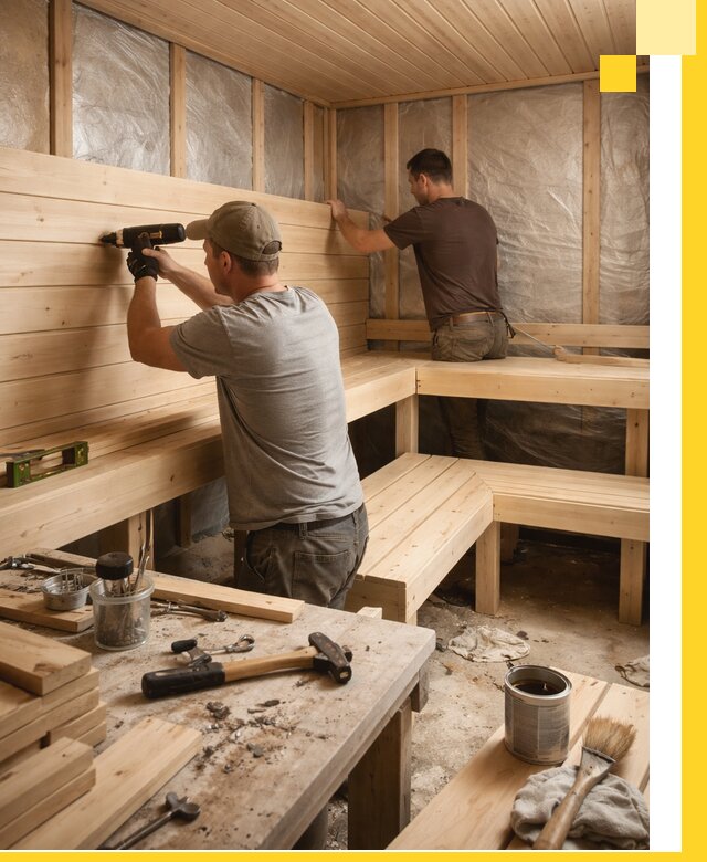 Профессиональная отделка бань и саун под ключ в Сланцах