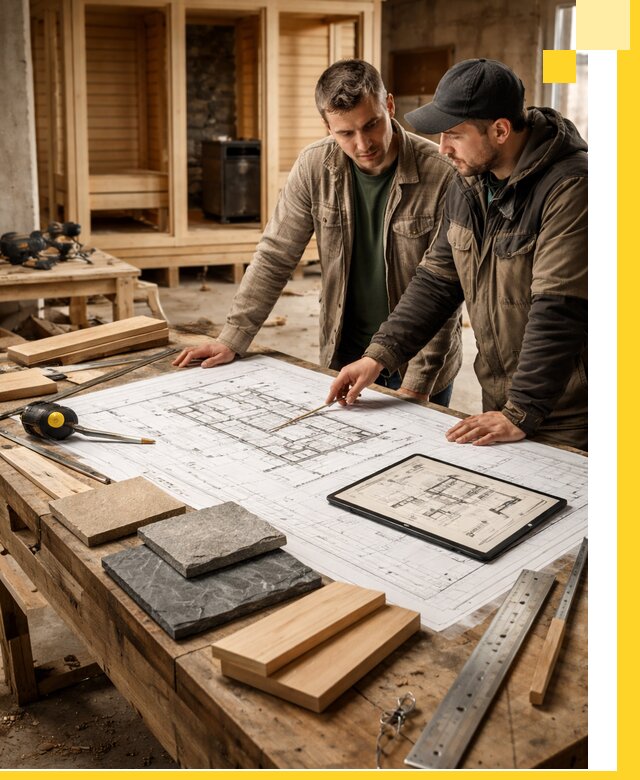 Проекты бань под ключ и планы строительства в Сланцах