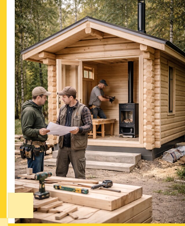 Монтаж бань под ключ в Сланцах — от 206640 р. | ЭриданСлы