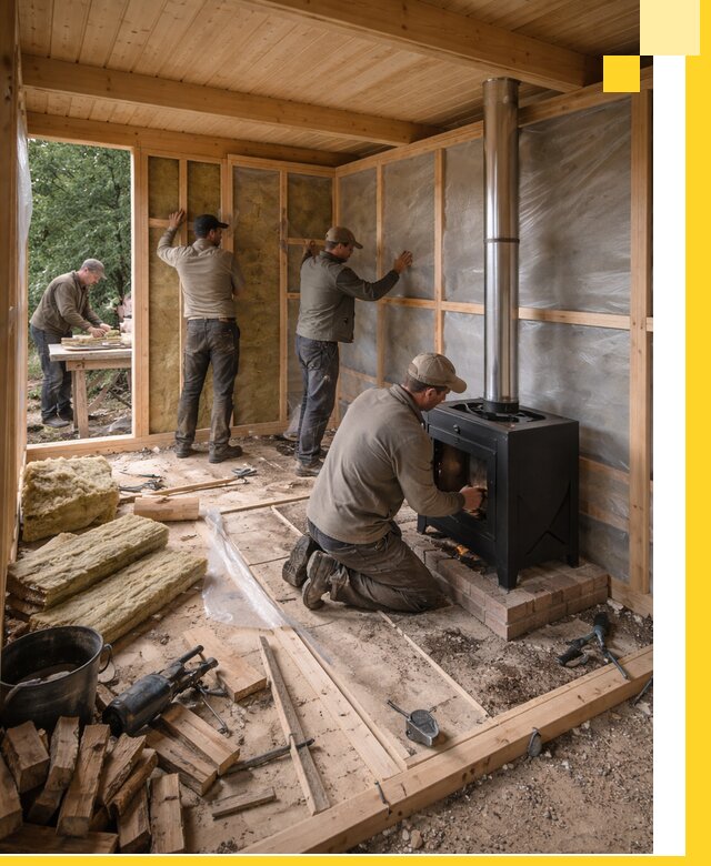 Профессиональный монтаж бань под ключ в Сланцах для дома