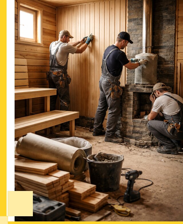 Ремонт бань под ключ в Сланцах от 46494 р. | ЭриданСлы