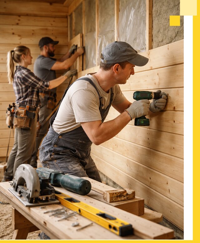 Обшивка бань под ключ в Сланцах: отделка стен и потолков