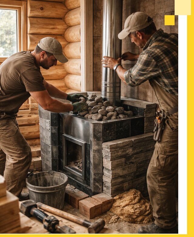 Строительство и отделка русских бань под ключ в Сланцах