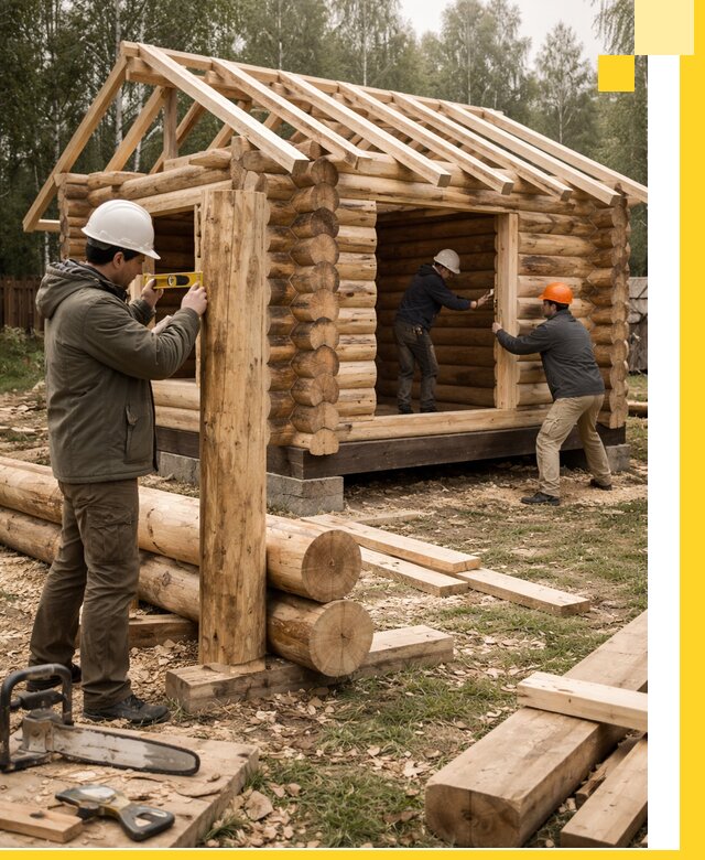 Строительство бань для дачи под ключ в Сланцах с доставкой и монтажом