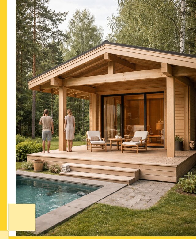 Бани с террасой под ключ в Сланцах от 619920 р. | ЭриданСлы