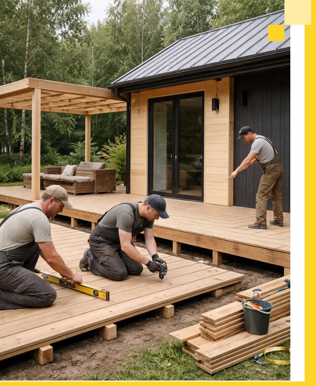 Строительство бань с террасой и бассейном под ключ в Сланцах