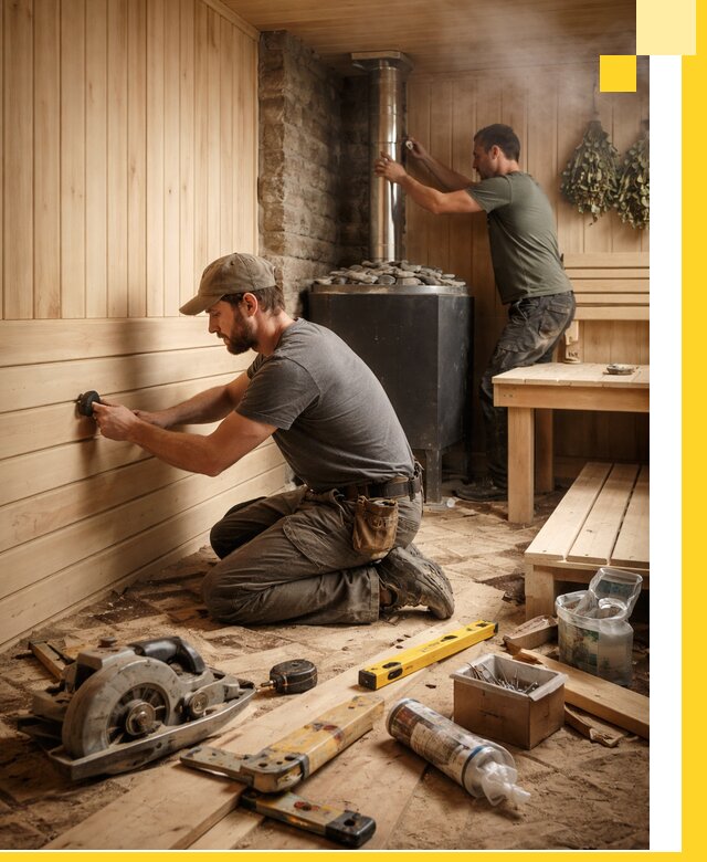 Полное строительство и оснащение парных под ключ в Сланцах