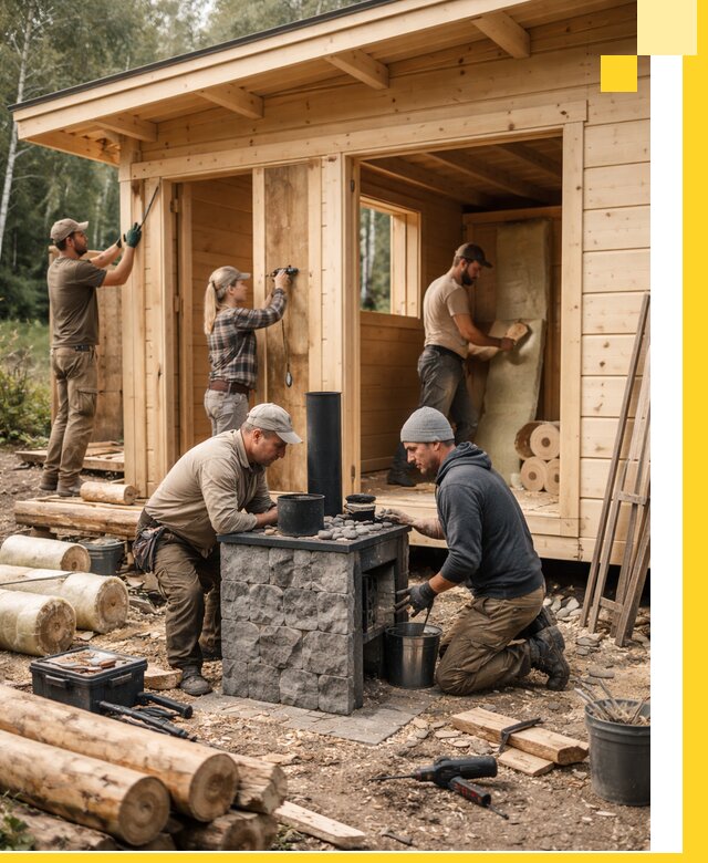 Купить баню под ключ в Сланцах строительство монтаж отделка