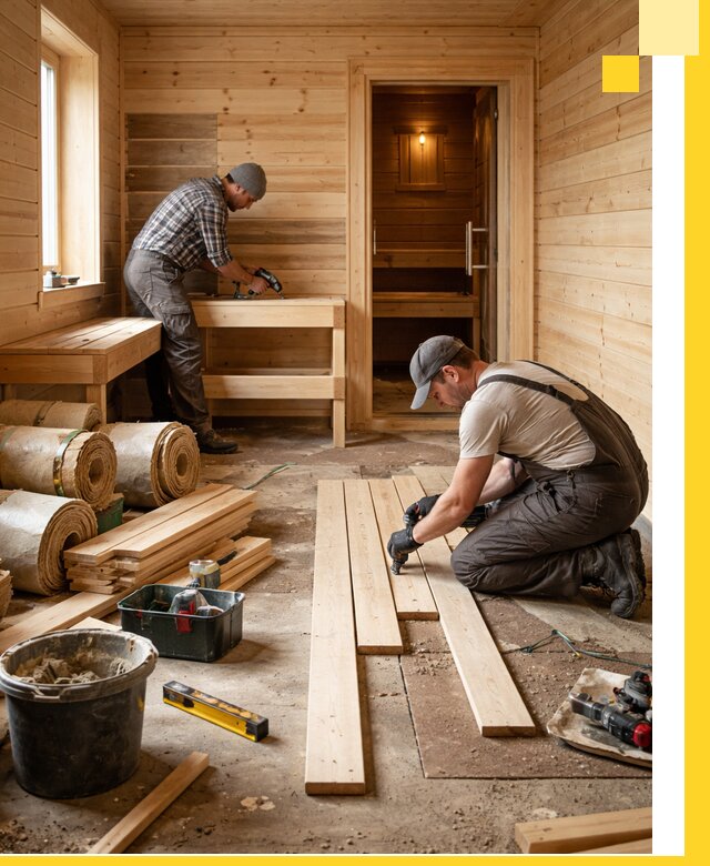 Индивидуальный проект бани с комнатой отдыха под ключ в Сланцах