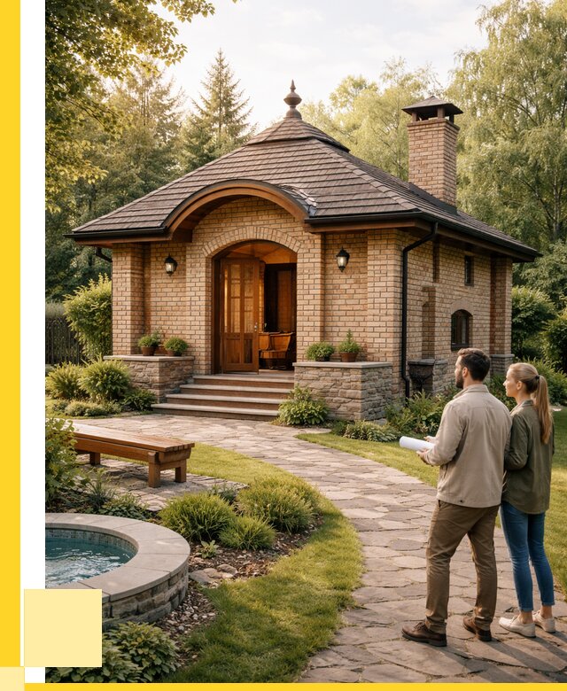 Проект кирпичной бани в Сланцах от 30996 р. | ЭриданСлы