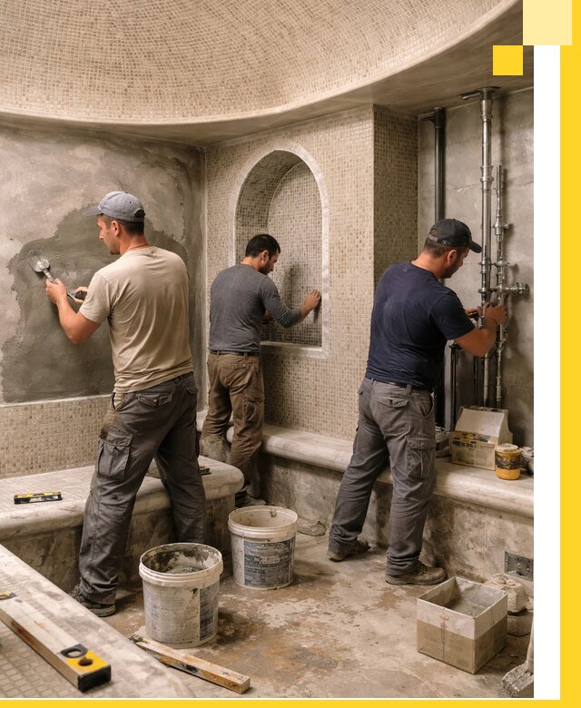 Профессиональный монтаж хамамов под ключ в Сланцах с гарантией