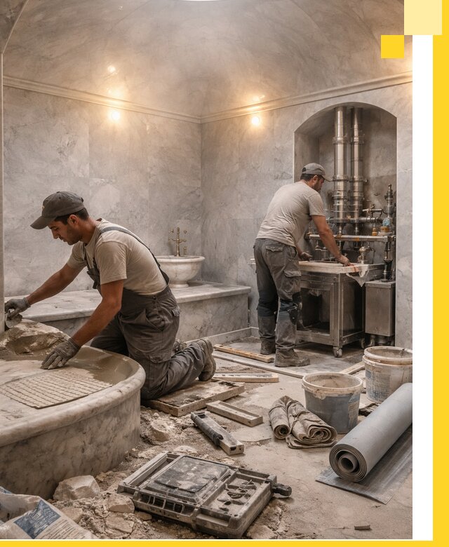 Строительство турецких бань хаммам под ключ в Сланцах