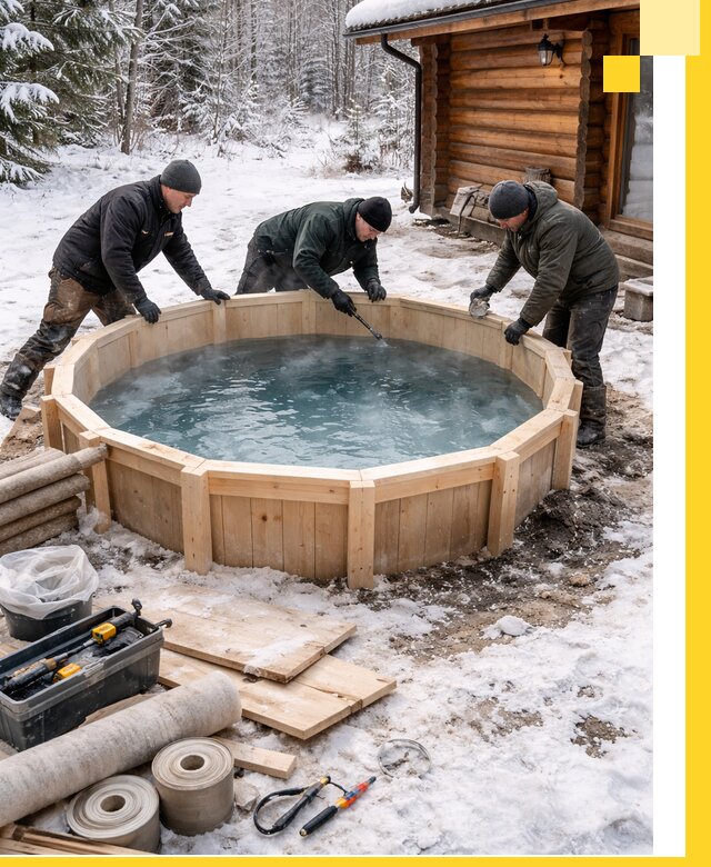 Изготовление и установка ледяных купелей под ключ в Сланцах