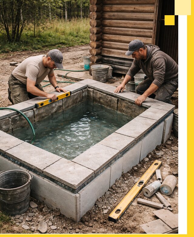 Изготовление и установка холодных купелей под ключ в Сланцах