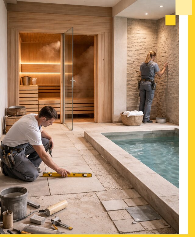 Комплексный дизайн и отделка интерьеров SPA под ключ в Сланцах